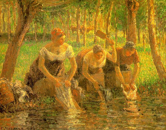 Camille Pissaro Washerwoman, Eragny sur Epte oil painting picture